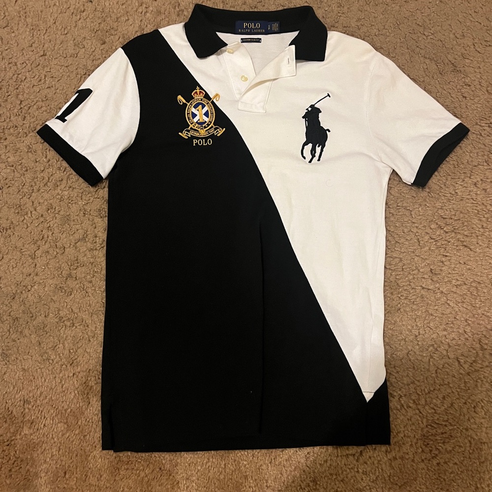 Slim fit polo collar shirt